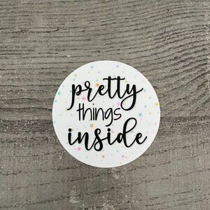 Small Business Stickers, Pretty Things Inside, Packaging, 20 Stickers